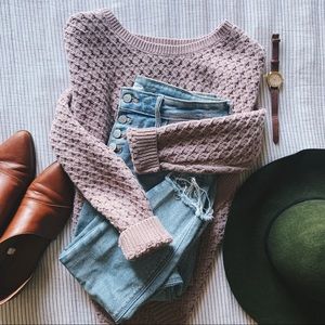 Dusty Pink Knit Sweater